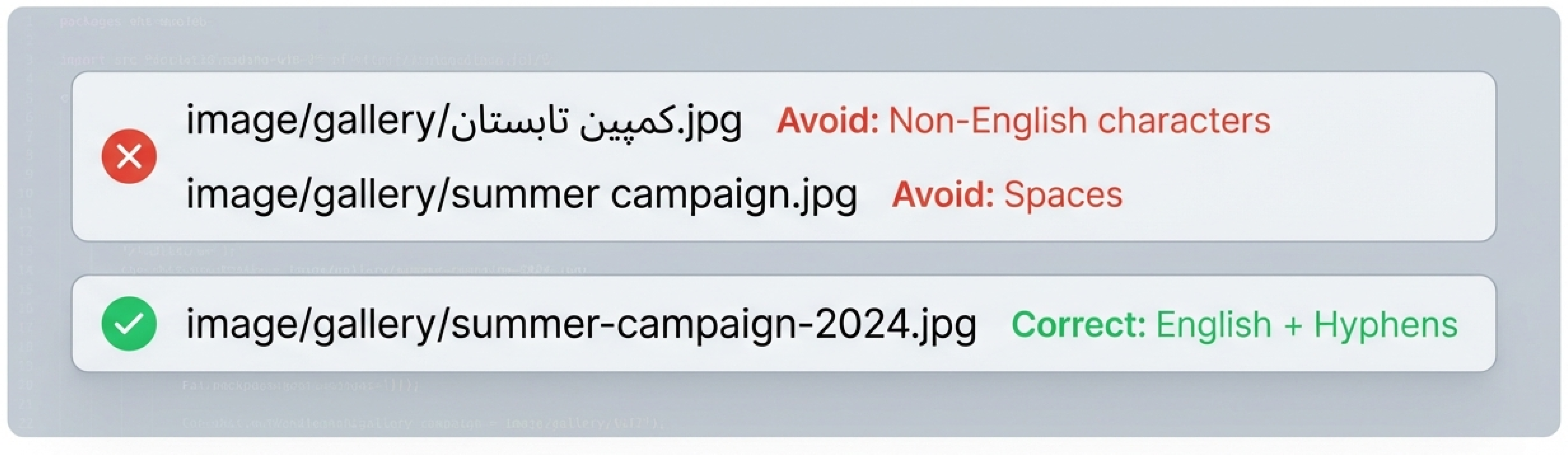 لینک دهی درست هنگام بارگزاری تصاویر مدیریت فایل